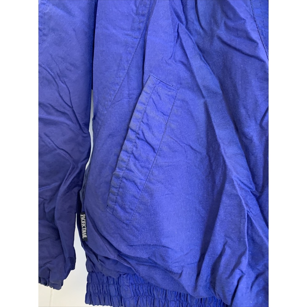 Vintage Pacific Trail Jacket Men's‎ Medium Coat Regular Rain Hiking Purple Green - Picture 10 of 13